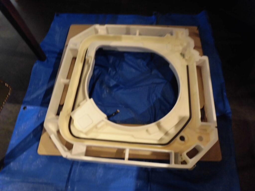 京都市の商業施設で業務用エアコンクリーニング 内部洗浄