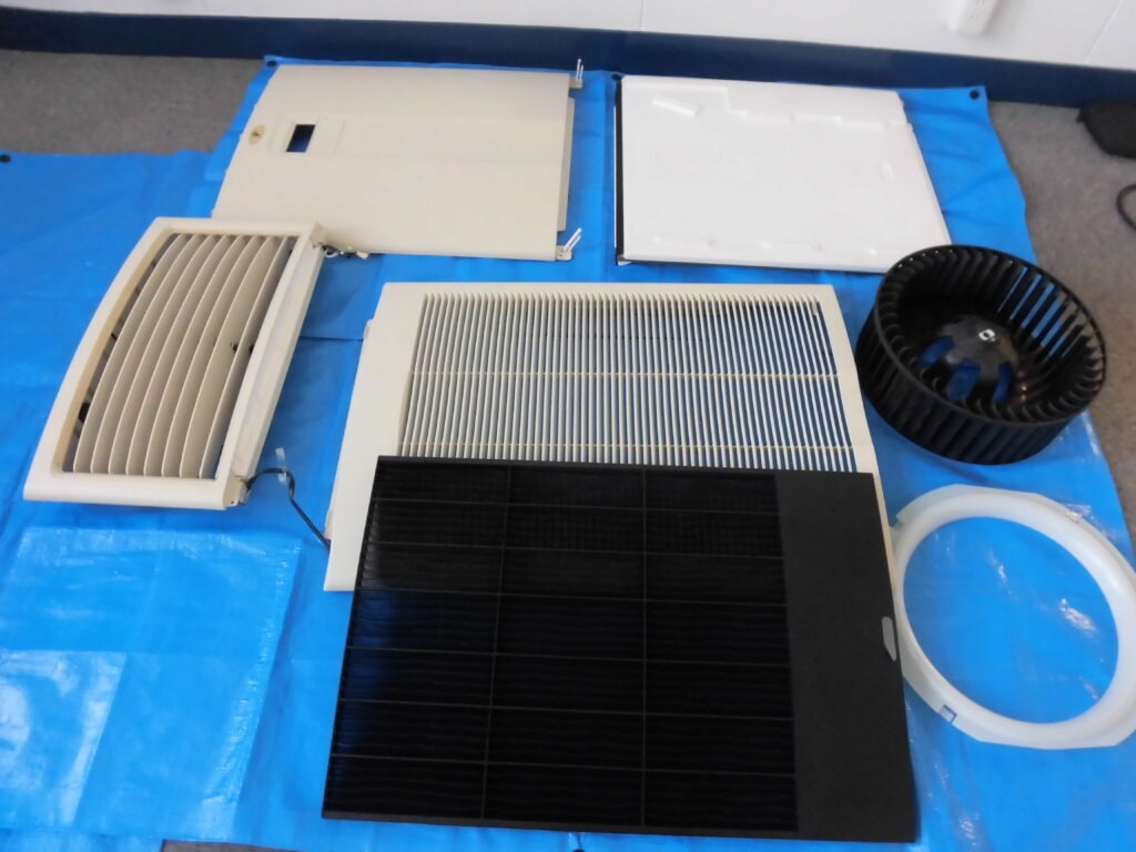 京都市の介護施設で業務用エアコンクリーニング 洗浄後