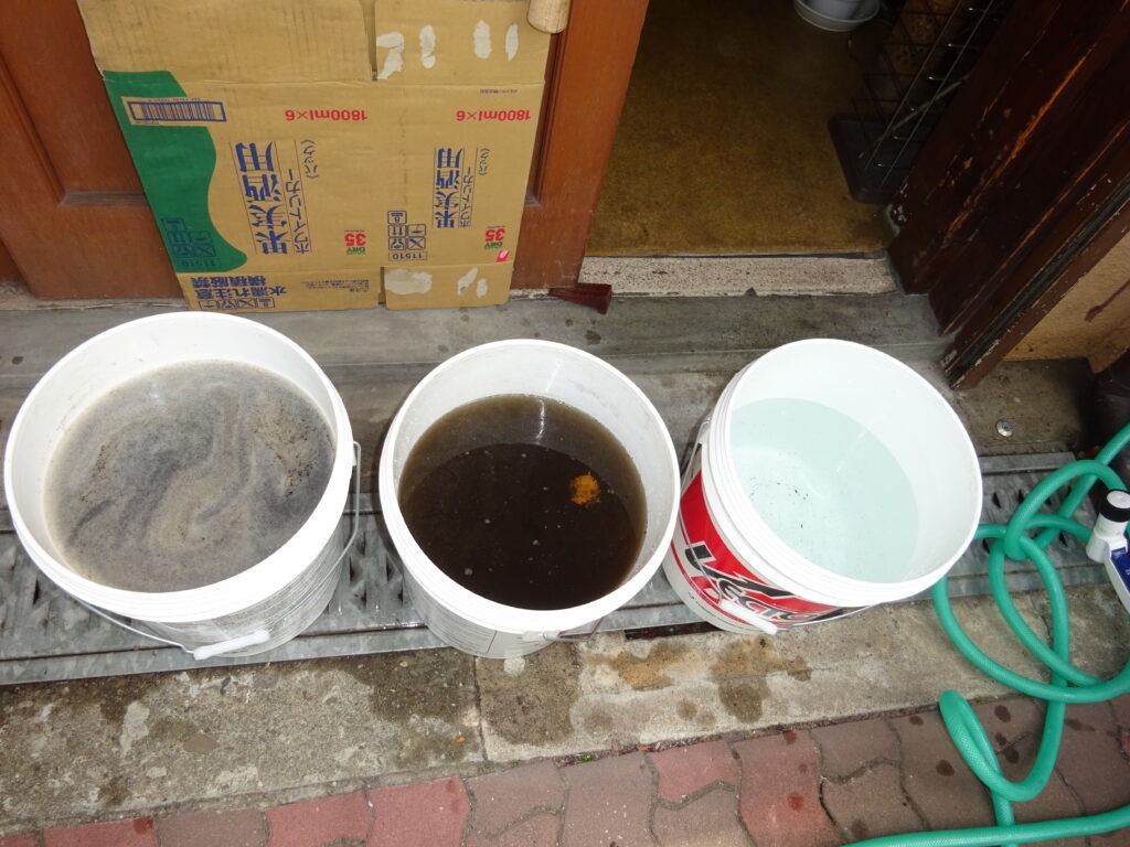 橿原市の業務用エアコン洗浄後の内部状態